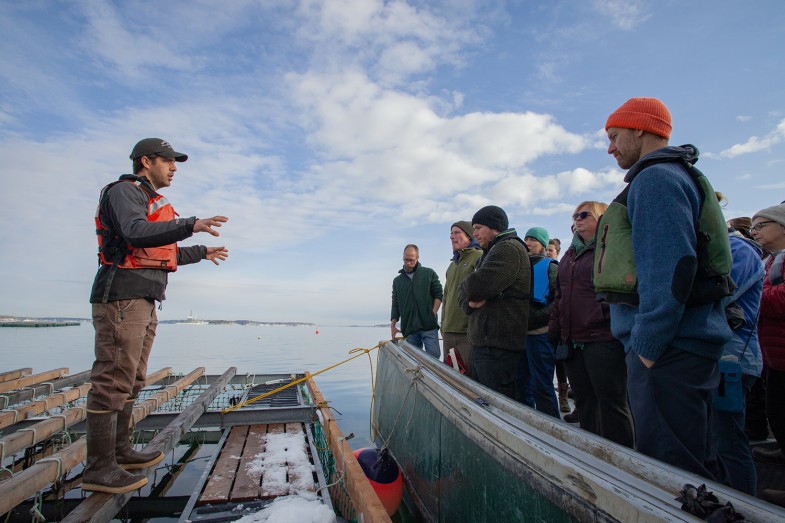 Participants in our Aquaculture Business Development tour Bangs Island Mussels during the Industry Day event in December 2019.
